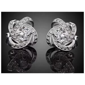 Knot earrings - silver - 1.5cm